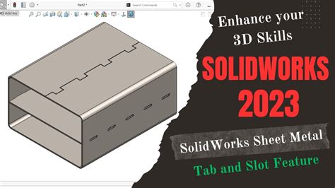 add sheet metal tab solidworks|tab and slot in SolidWorks.